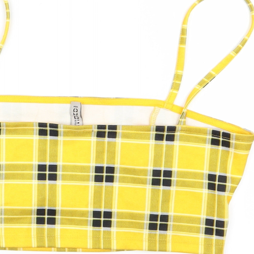 Womens UK Size S H&M Yellow Camisole Tank