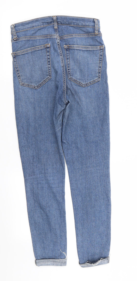 Topshop Womens Blue Skinny Jeans Size 28 in L30 in