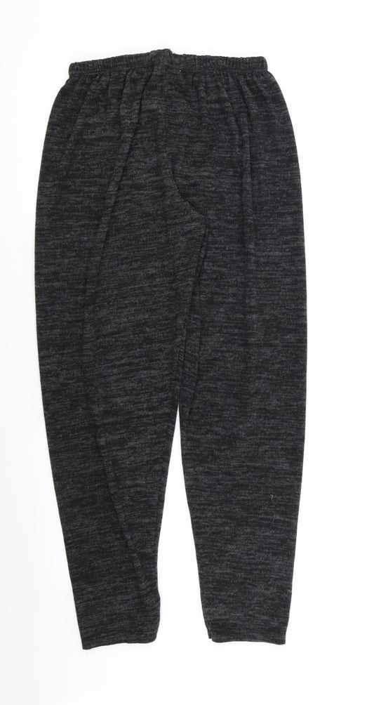 Womens UK Size 4 Preworn Regular Fit Sweatpants Black Trousers