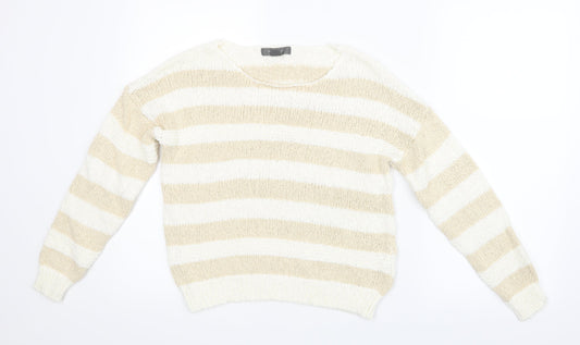 Primark Womens White Knit Pullover Jumper Size 10