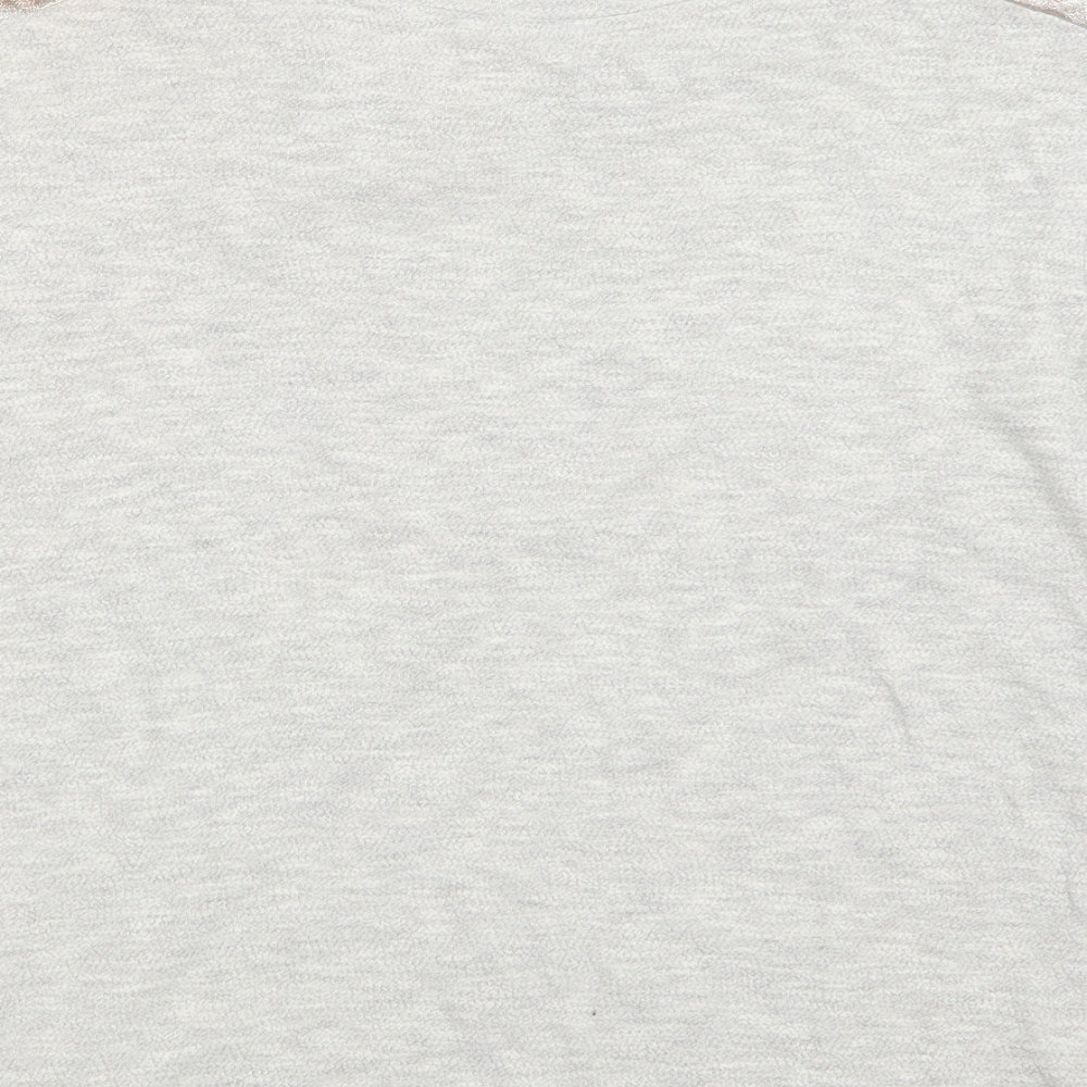 Miss Selfridge Womens Grey Basic T-Shirt Size 10