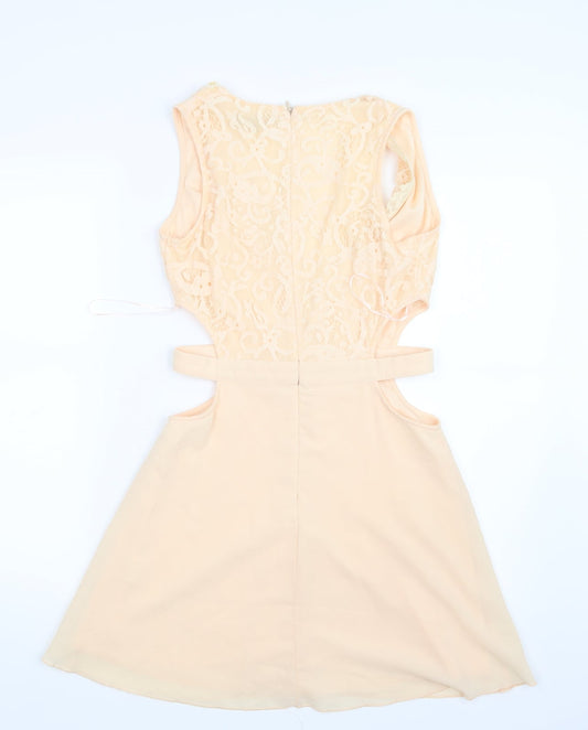 Missguided Womens Pink A-Line Size 10