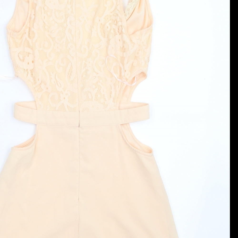 Missguided Womens Pink A-Line Size 10