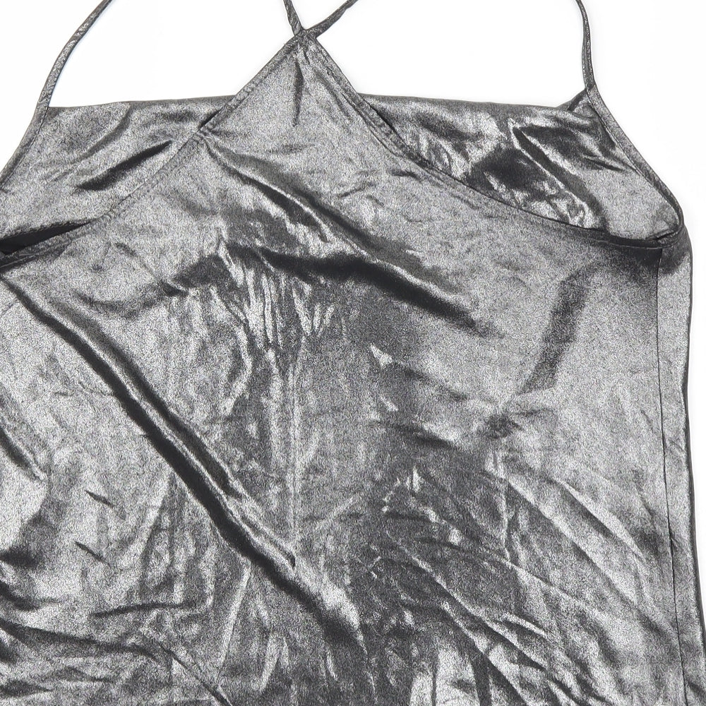 Miss Selfridge Womens Grey Basic Blouse Size 10