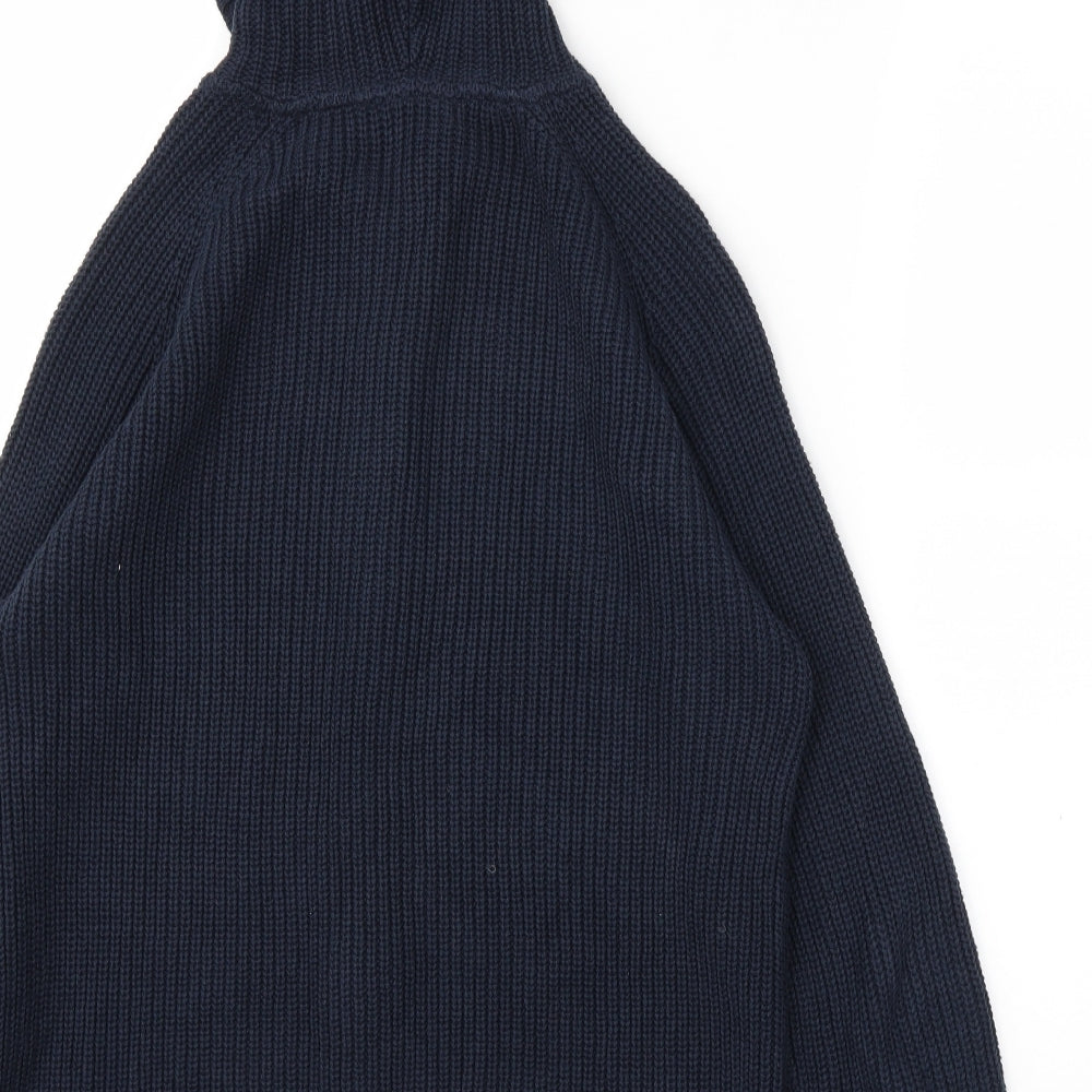 !Solid Womens Blue Full Zip Jumper Size L
