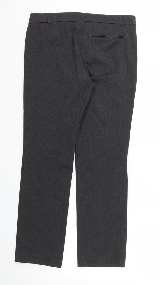 M&S Womens Grey Trousers Size 12 L29 in