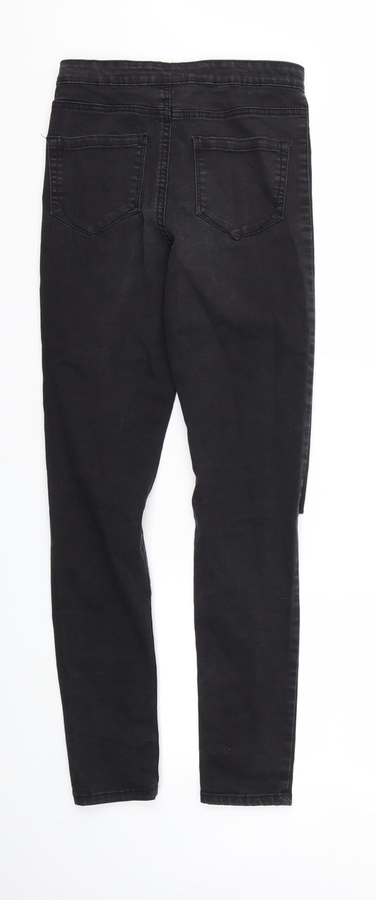 Womens UK Size 10 Denim & Co. Regular Fit Skinny Black Jeans