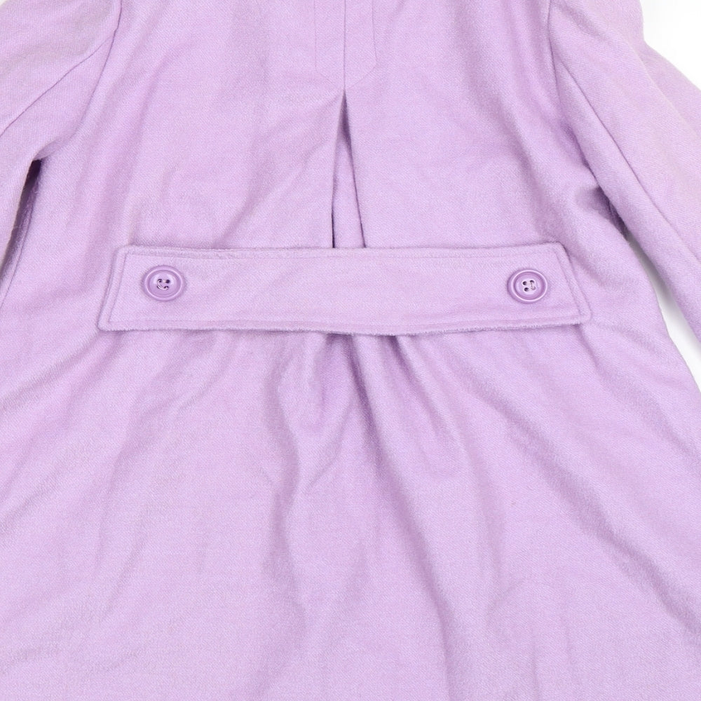 Womens UK Size S Preworn Purple Pea Coat