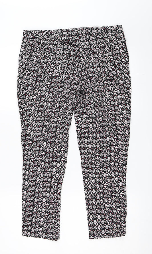 Womens UK Size 10 Atmosphere Regular Fit Capri Black Trousers