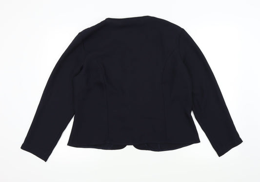 Berkertex Womens Blue Colourblock Basic Button-Up Size 18