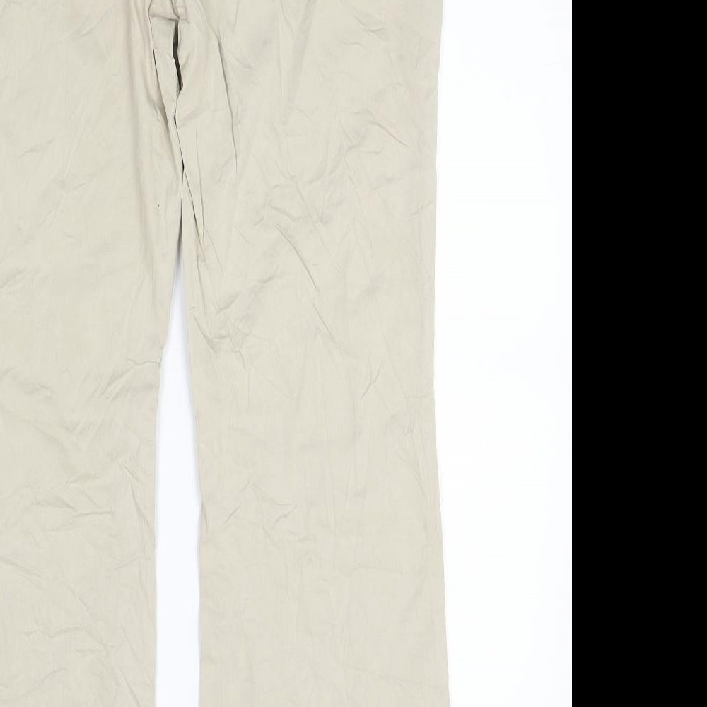 Womens UK Size 14 Marks and Spencer Regular Fit Beige Trousers