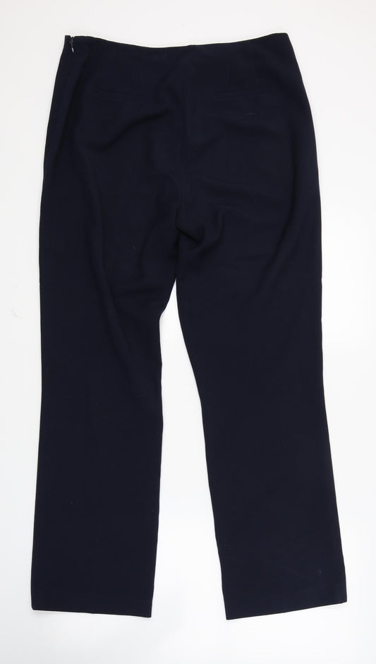 Debenhams Womens Blue Trousers Size 14 L27 in