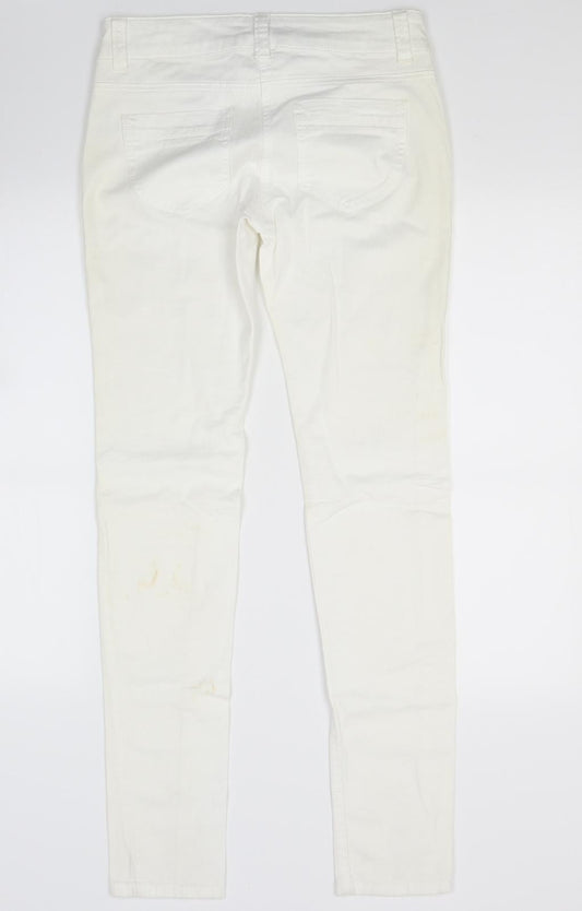 NEXT Womens White Denim Skinny Jeans Size 6 L29 in