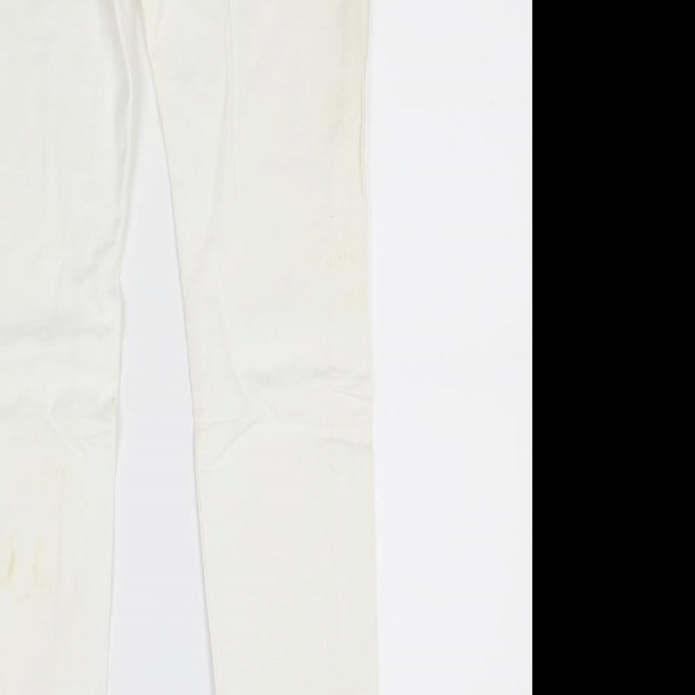 NEXT Womens White Denim Skinny Jeans Size 6 L29 in