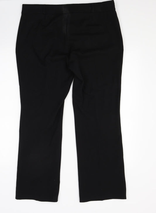 Womens UK Size 14 Marks and Spencer Regular Fit Black Trousers