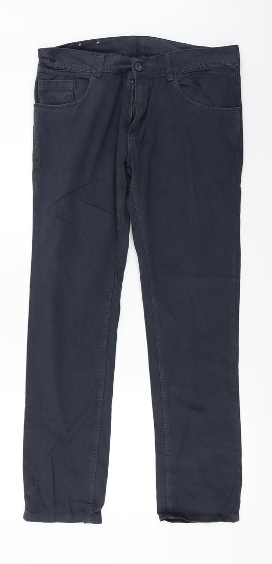 Womens UK Size 30 in Denim & Co. Regular Fit Blue Trousers