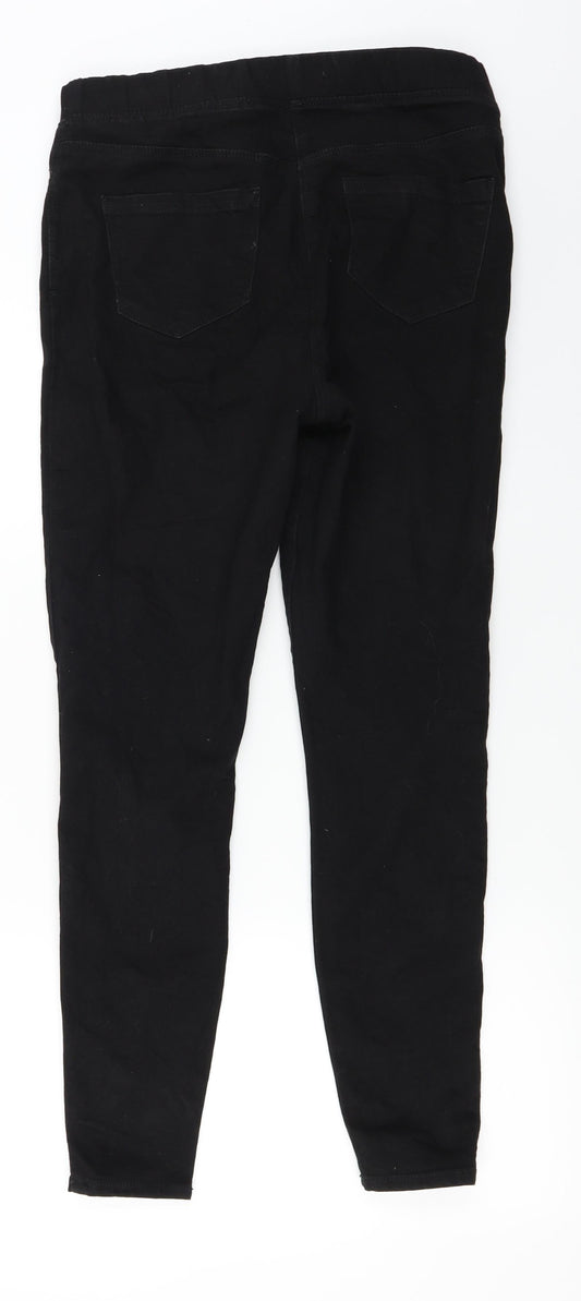 Studio Womens Black Trousers Size 10 L25 in