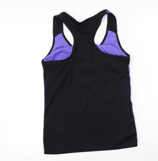 Womens UK Size 16 WORKOUT Black Basic T-Shirt