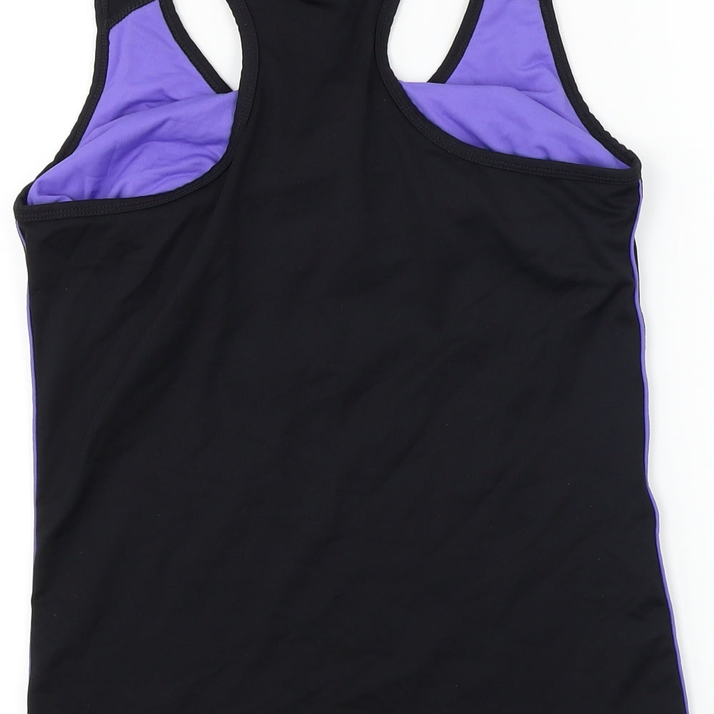 Womens UK Size 16 WORKOUT Black Basic T-Shirt