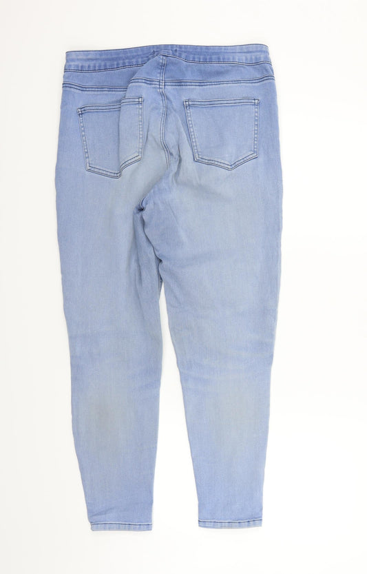 TU Womens Blue Trousers Size 14 L25 in