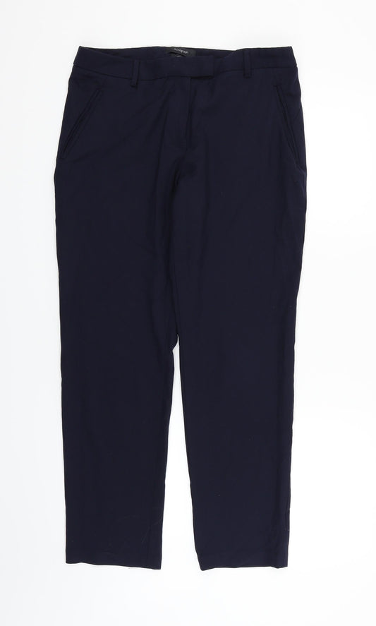 Womens UK Size 12 Autograph Extra-Slim Fit Blue Trousers