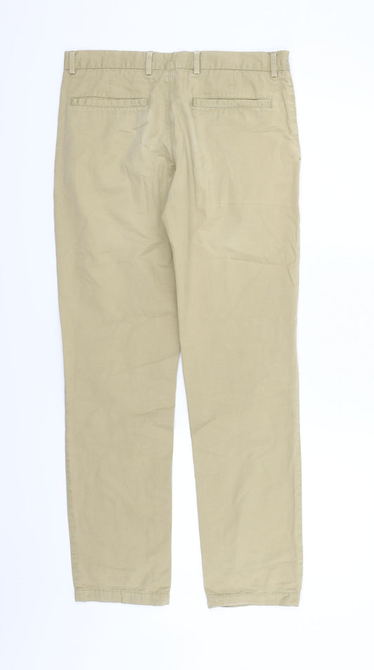 Womens UK Size M River Island Regular Fit Beige Trousers