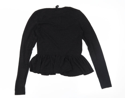 Womens UK Size XS Divided Black Basic Blouse