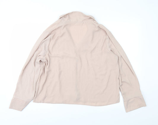 Womens UK Size 14 New Look Beige Basic Blouse