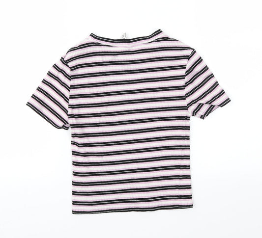 Womens UK Size XS Divided Pink Basic T-Shirt