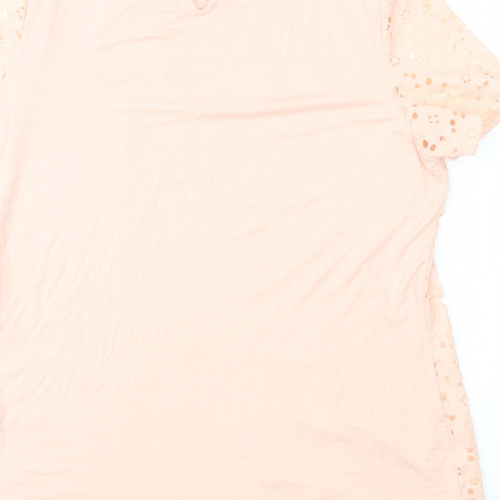 Womens UK Size 16 Dorothy Perkins Pink Basic T-Shirt