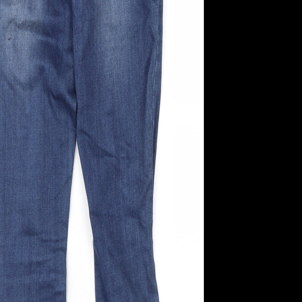 Threadbare Womens Blue Denim Skinny Jeans Size 10 L28 in