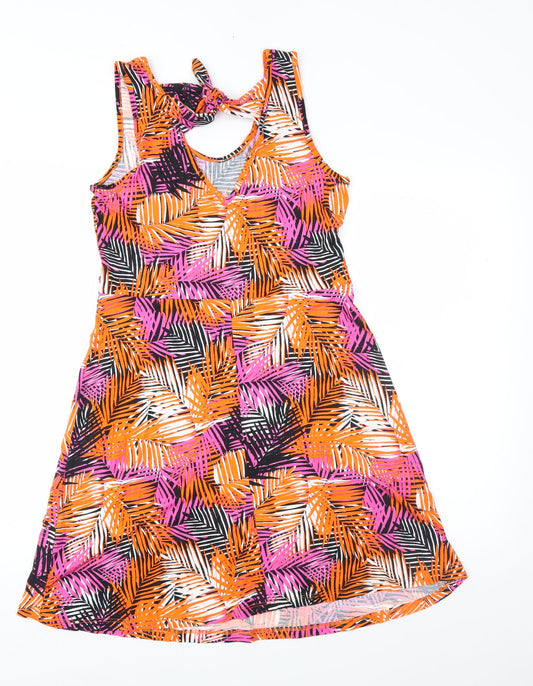 George Womens Multicoloured Geometric Jersey Fit & Flare Size S