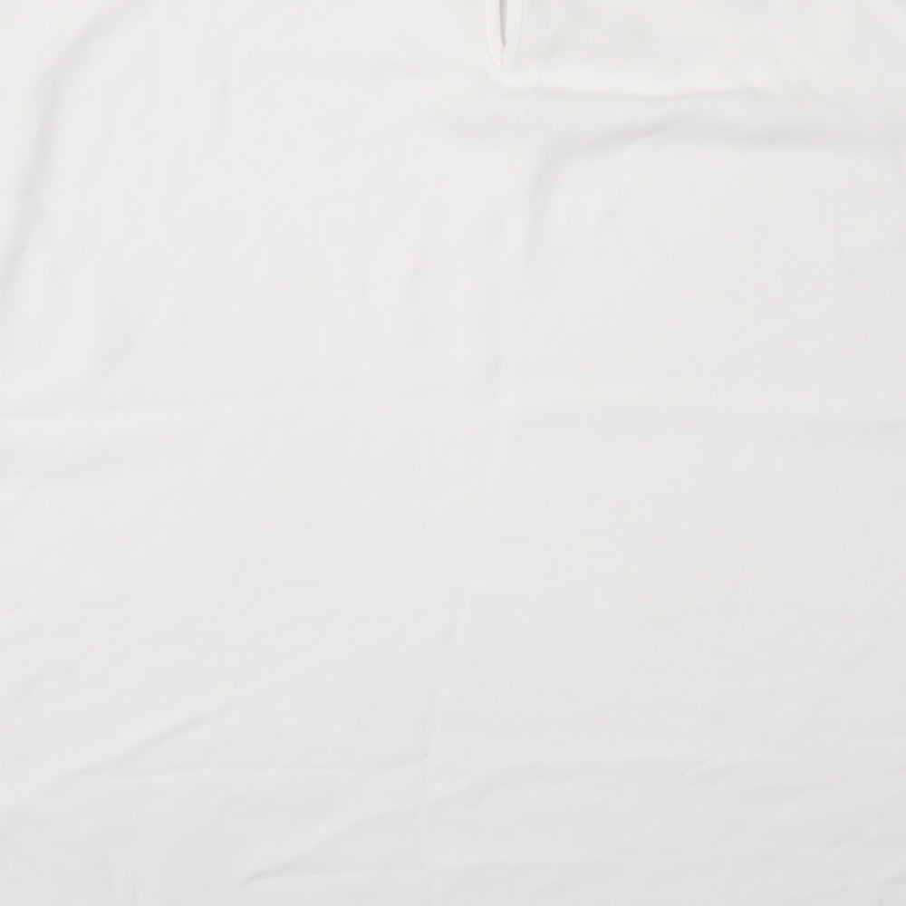 Womens UK Size 16 Blue Chameleon White Basic Blouse