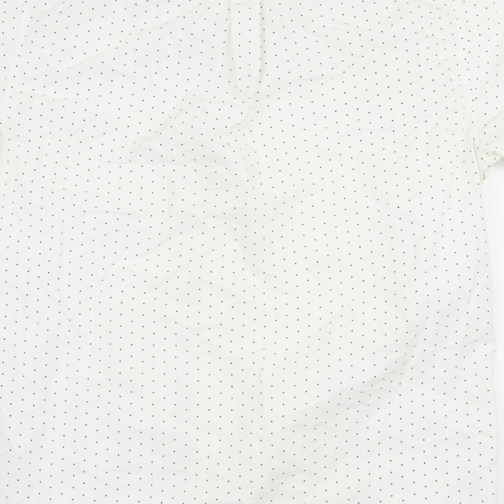Mens UK Size XL ONLY & SONS White Button-Up Short Sleeve Casual Shirt