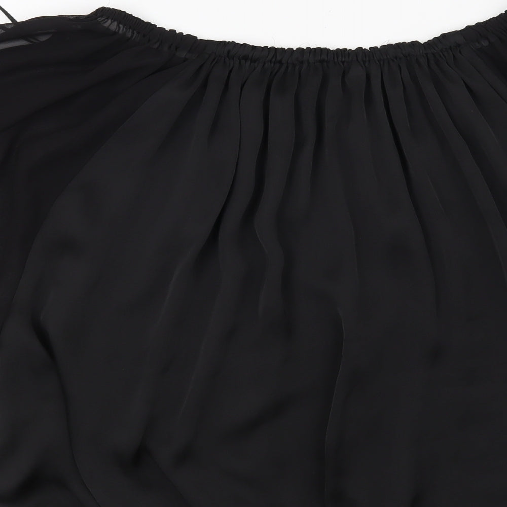 Womens UK Size 10 NEXT Black Basic Blouse