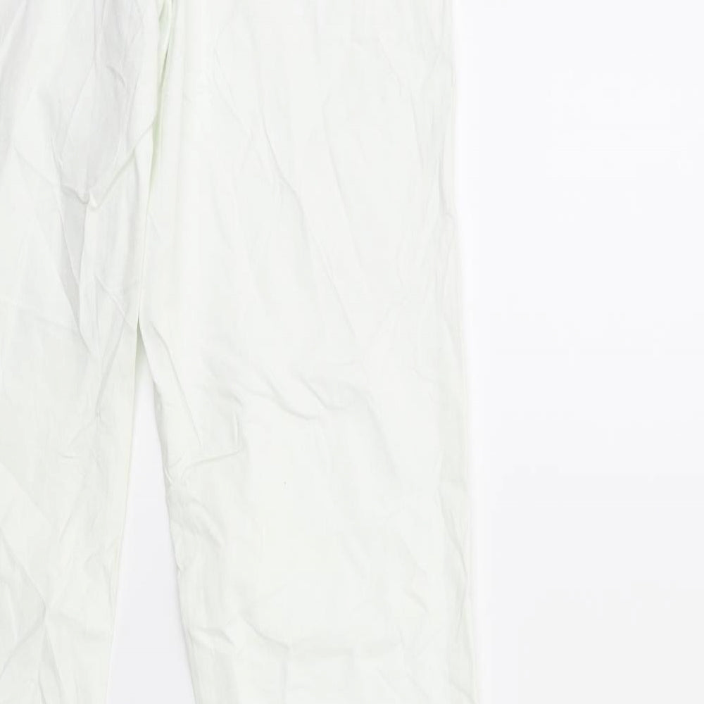 Womens UK Size 8 Lindex Regular Fit Straight White Jeans