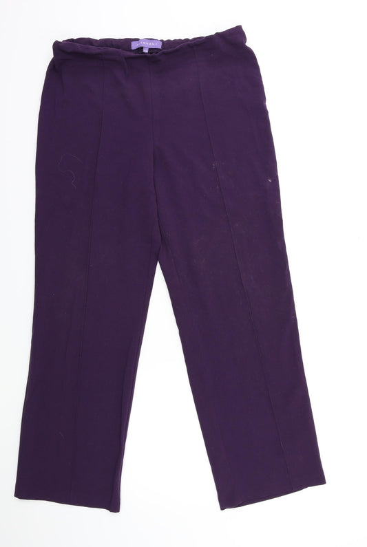 Womens UK Size 12 Autonomy Regular Fit Purple Trousers