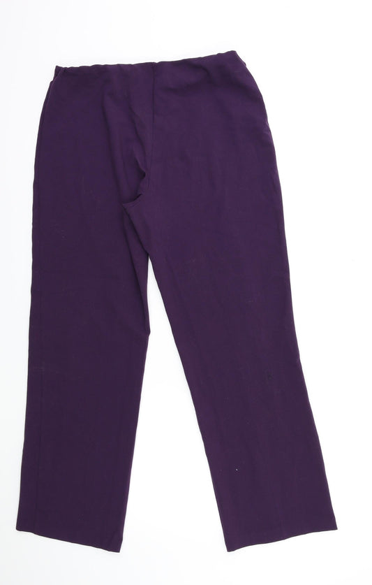 Autonomy Womens Purple Trousers Size 12 L28 in