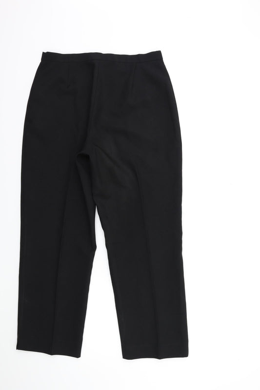 Womens UK Size 12 Sarah Hamilton Regular Fit Black Trousers