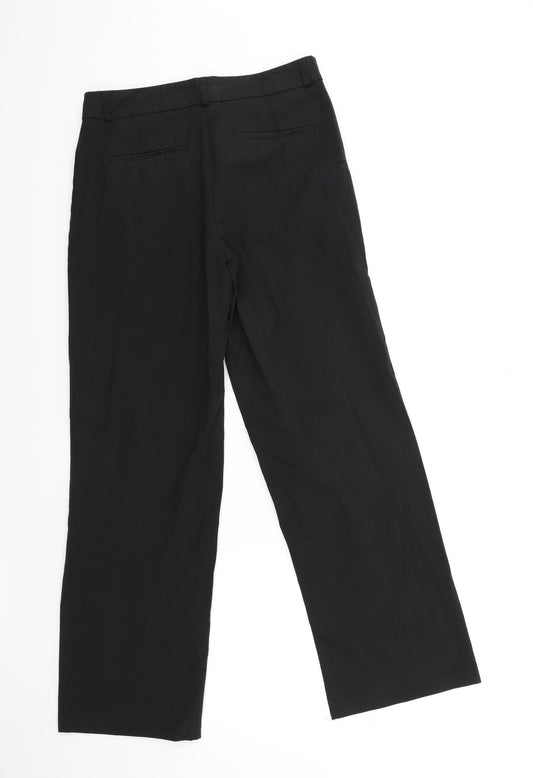 Womens UK Size 8 Cooperative Regular Fit Black Trousers
