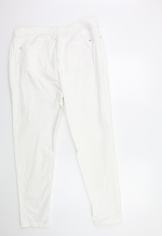 Country Casuals Womens White Trousers Size 18 L28 in