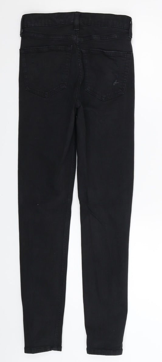 Topshop Womens Black Denim Skinny Jeans Size 26 in L28 in