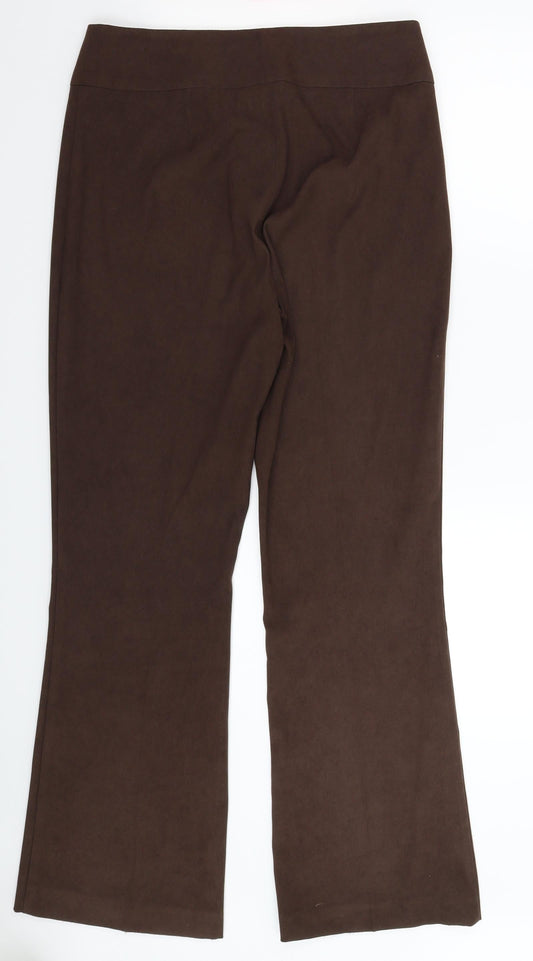 AMARANTO Womens Grey Trousers Size 12 L32 in