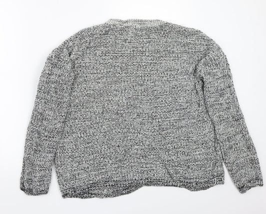 Peacocks Womens Grey Pullover Jumper Size M