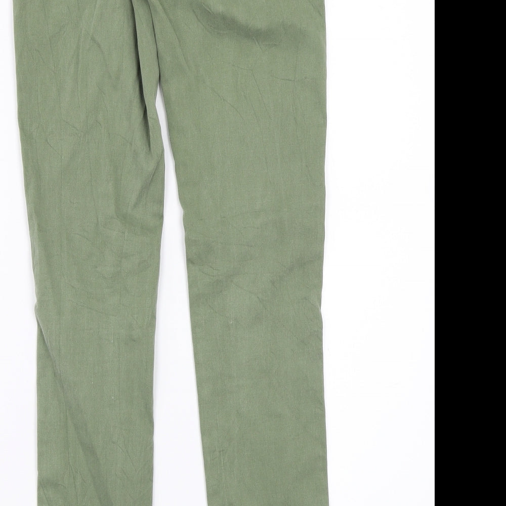 Mango Womens Green Trousers Size 34 L28 in