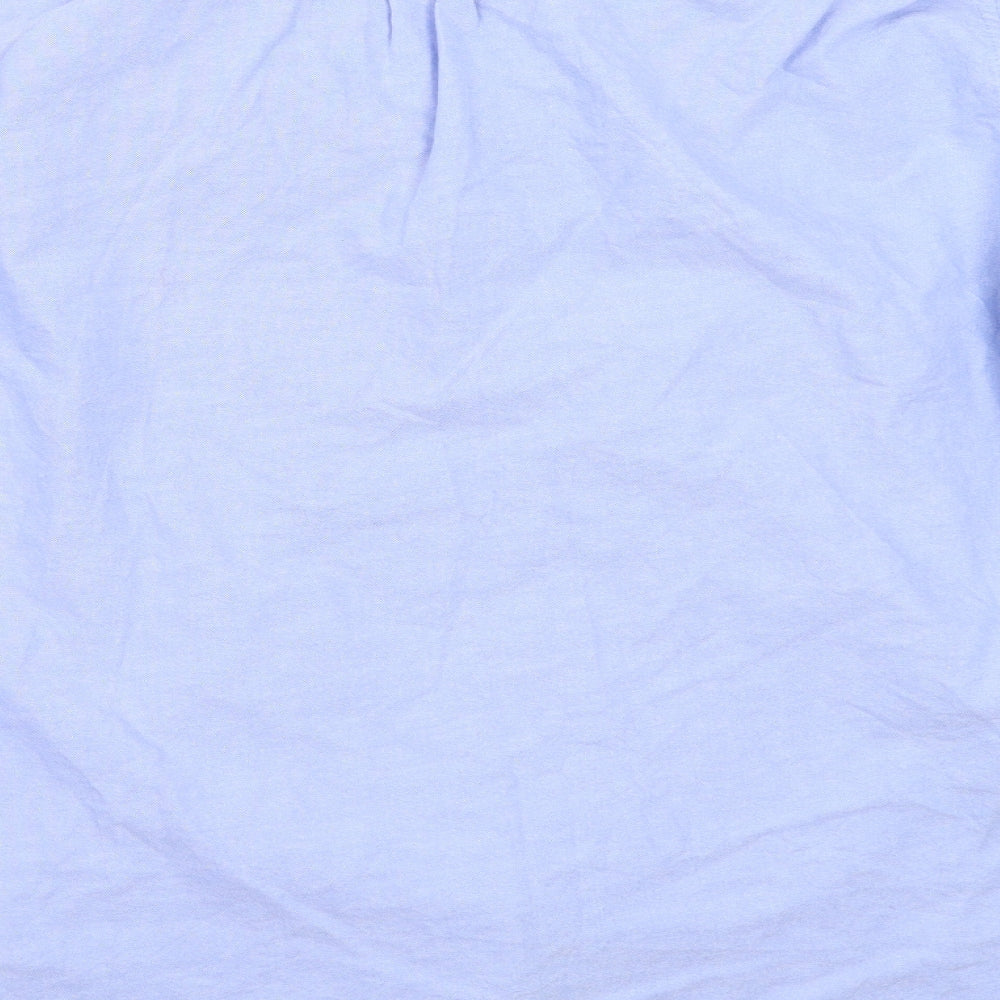 Mens UK Size 2XL Cedar Wood State Blue Button-Up Long Sleeve Casual Shirt