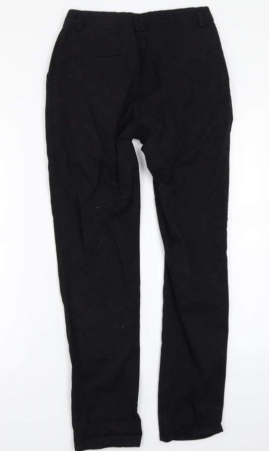 Womens UK Size 34 H&M Regular Fit Black Trousers