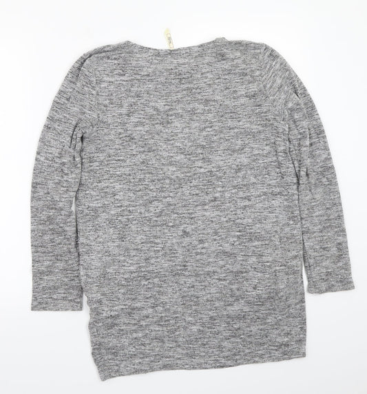 Womens UK Size 10 Stella Grey Basic T-Shirt