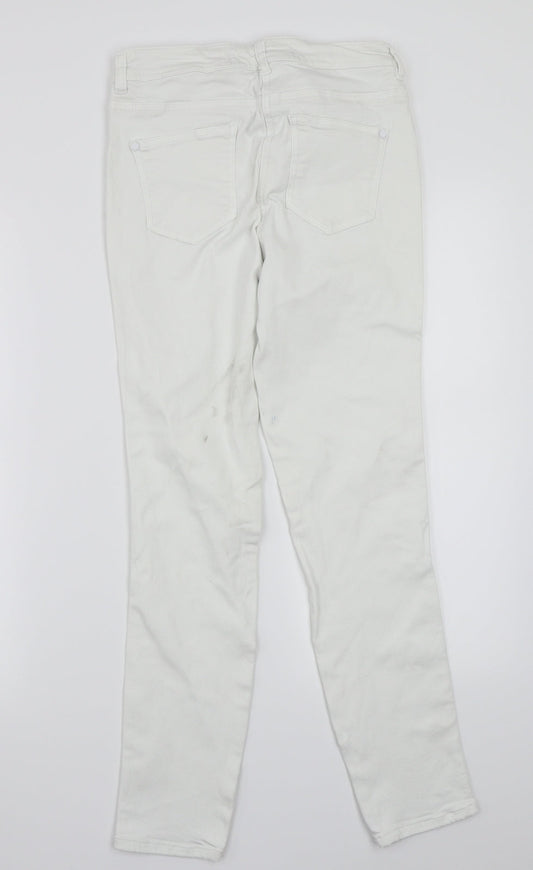 NEXT Womens White Straight Jeans Size 10 L27 in