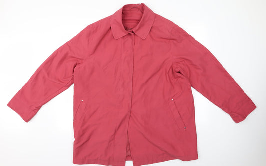 Womens UK Size 46 Damart Pink Overcoat